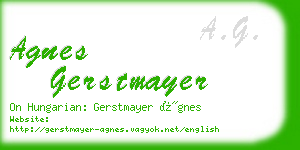 agnes gerstmayer business card
